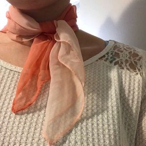 Faded pink neck scarf